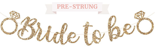 Novia Pre -strung Para Ser Banner - Sin Bricolaje - Gold Gli