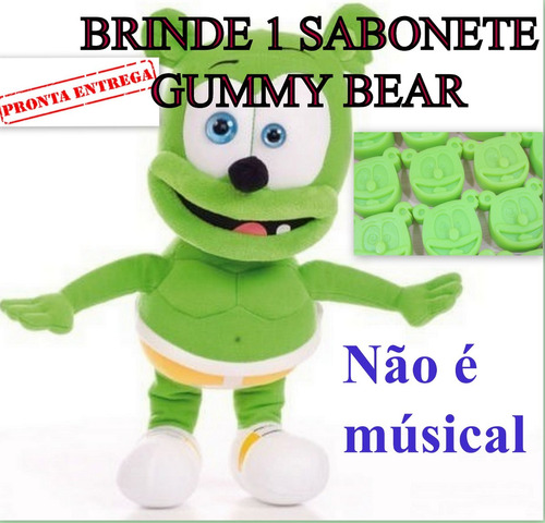 Ursinho Gummy Bear 34cm + Sabonete Gummy Bear Pronta Entrega