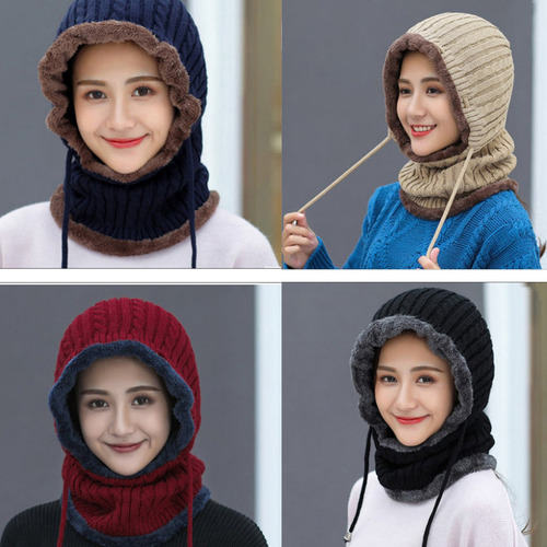 Gorro De Pasamontañas De Punto Cálido De Invierno For Mujer