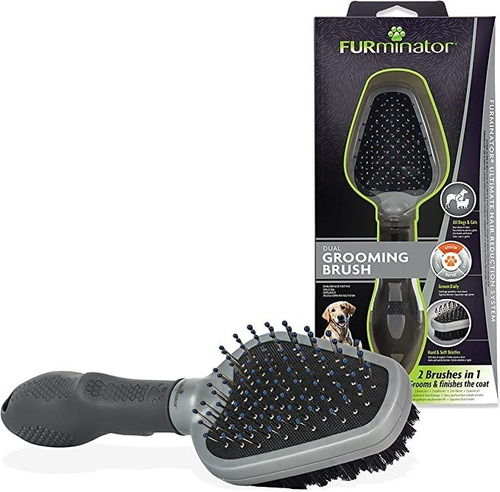Imagen 2 de 6 de Cepillo Furminator Doble Pines Y Cerdas Perro Gato