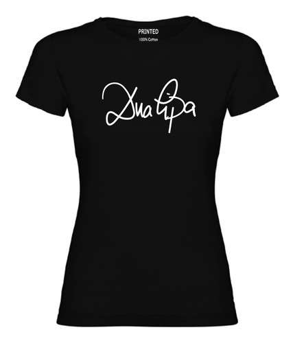 Imagen 1 de 2 de Polera Mujer Estampada Dua Lipa Firma.