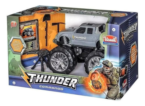 Carro Infantil Pick-up Thunder Commando - Usual 407 Cinza