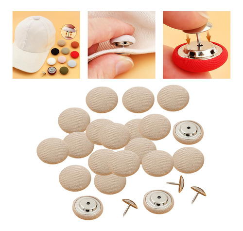 20 Piezas De Botones De Costura Accesorios De Costura Caqui