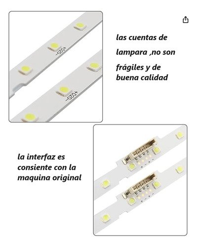 Kit 2 Tiras Leds Para Un50nu7090 / Un50nu7090f Aluminio!