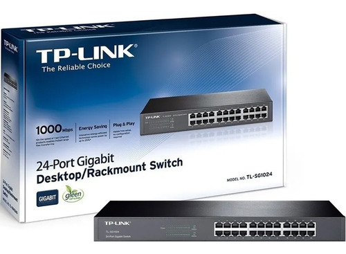 Switch Tp-link Gigabit Ethernet Tl-sg1024 1000mbps, 48gbit/s