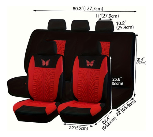 Fundas Para 5 Asientos De Automóvil Universal 9 Pzs