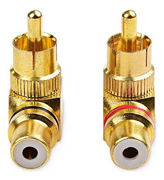 Adaptador Rca En Ángulo 90º, 2 Unidades