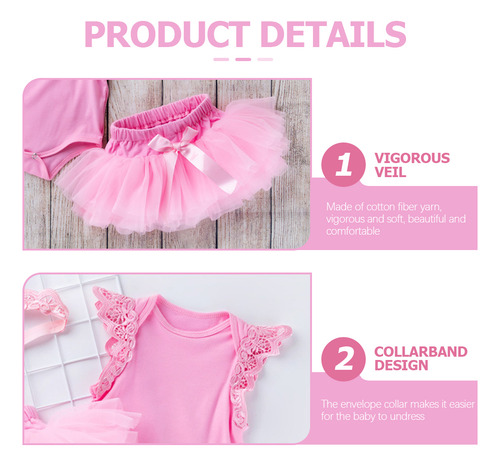 1 Conjunto De Mamelucos De Tul Para Bebés Y Niñas