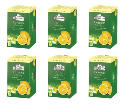 Té Ahmad Tea Té Verde Limón 20 Bolsitas (pack 6) 