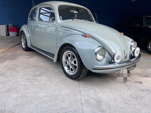 Vw Fusca 1981 1300l Cinza Carrara Placa Preta Raro Estado