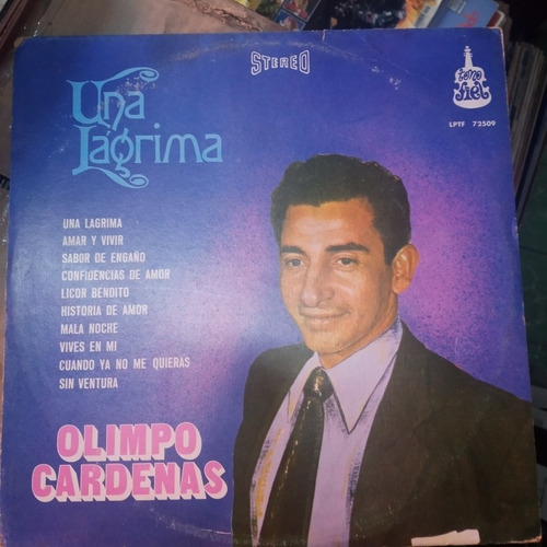 Olimpo Cárdenas Una Lágrima Vinyl,lp,acetato Oferta1