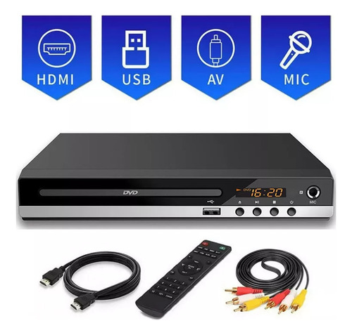 Leitor De Hd-dvd Portátil Toca Cd Mp3 Usb Filme Novo Bivolt