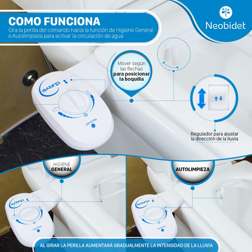 Imagen 4 de 10 de Bidet Matic Plus Para Inodoro Universal + Kit Instalación!!