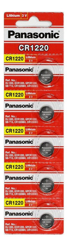 Bateria Cr 1220 Panasonic Cartela Com 5 Unidades