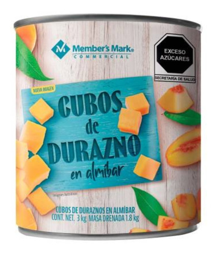 Duraznos En Cubos Member's Mark En Almíbar 3 Kg - 2 Latas