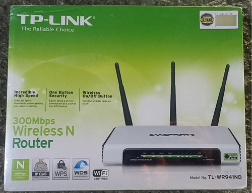 Router Tp Link Tl-wr941nd 3 Antenas Nuevo Y Sellado