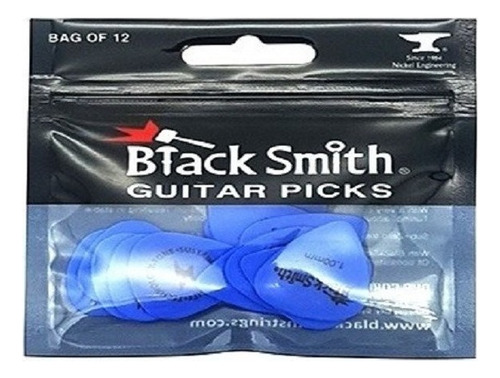 Puas Para Guitarra Blacksmith 1.00 * 12 Unidades Standard Color Azul