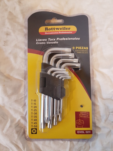 Llaves Tipo Torx Serie Corta En Juego De 9 Llaves