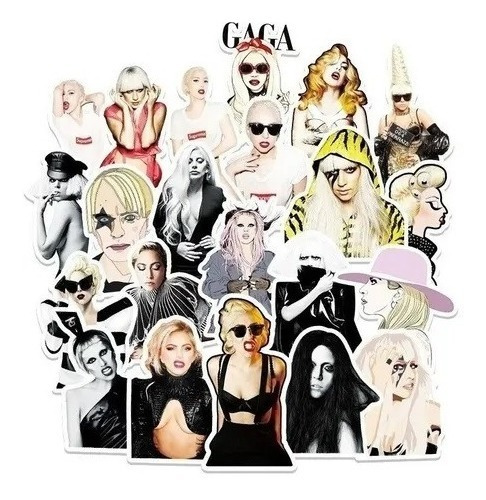 Stickers Autoadhesivos - Lady Gaga (50 Unidades)