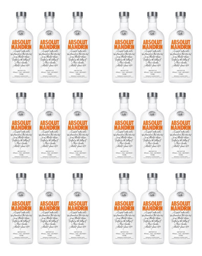 Vodka Absolut Mandrin 750ml X 18 Zetta Bebidas