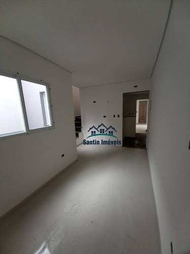 Cobertura Com 2 Quartos, Acesso Interno, Telhado, Lavabo, Lavanderia, Vaga Coberta À Venda, 90 M² Por R$ 345.000 - Vila Marina - Santo André/sp - Co0656