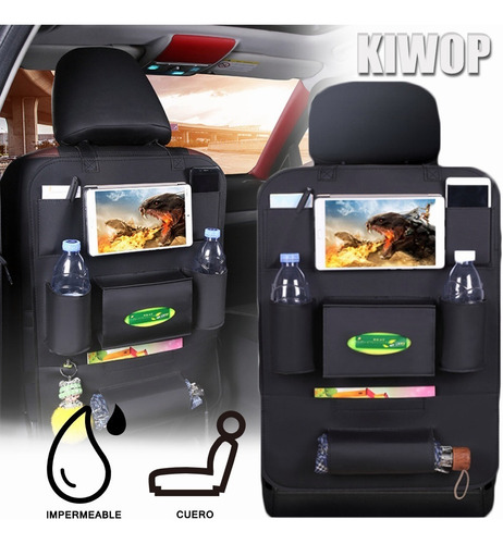 Organizador De Cuero Asiento Multiusos Coche Traseros