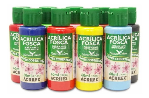 Imagen 1 de 5 de Pintura Acrílica Acrilex 60ml Pack De 6 Unidades