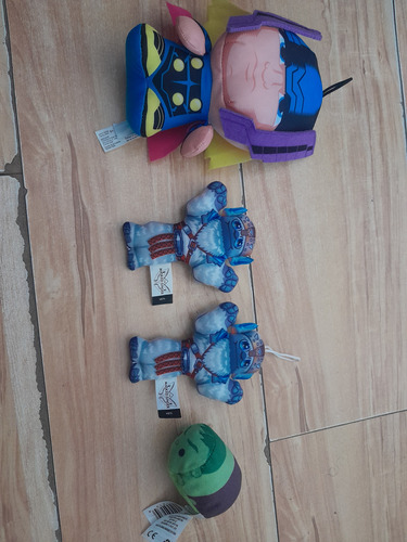 Lote De 4 Peluches Marvel: Thor Y Hulk /  The Masked Singer