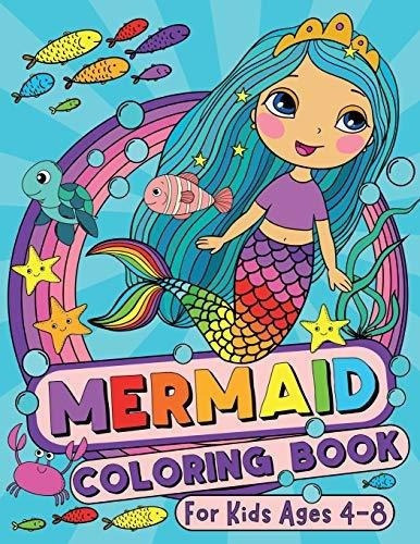 Mermaid Coloring Book For Kids Ages 4-8 (us Edition), De Bear, Si. Editorial On The Hop Books Ltd En Inglés