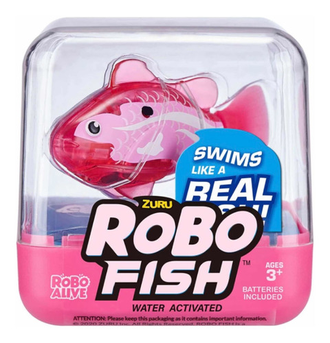 Robo Fish Pez Electrónico Fish Alive Unidad Rosado Zuru