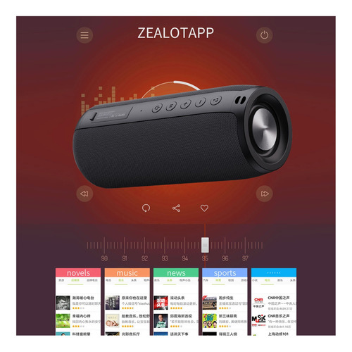 Reproductor De Audio Sound Zealot-s51 Subwoofer Flash Portát