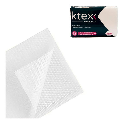 Compresas Descartables Odontológicas Dentales K-tex Pro2 50u