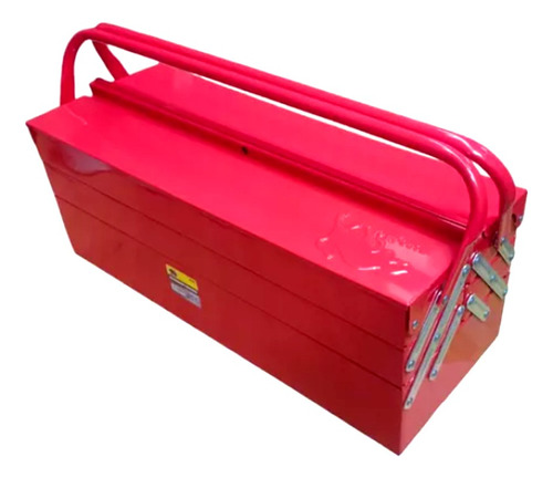 Caja Herramientas Articulada Metálica 3 Niveles 53cm Roja