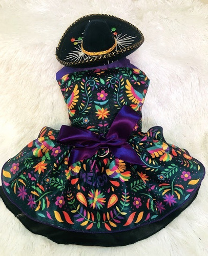 Vestido Otomi Mascotas Regional Mexicano Tallas Pequeñas