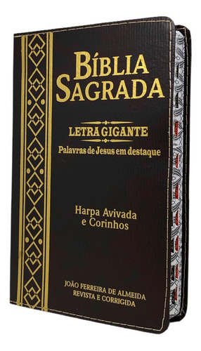 Bíblia Sagrada Letra Grande Gigante Harpa E Índice Leão Sb, De Arc. Editorial Sb En Português, 2020