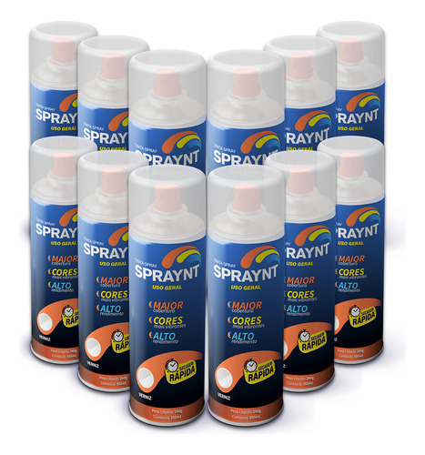 Tinta Spray Verniz 12 Und 350ml Uso Geral E Automotivo