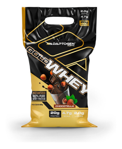 Gold Whey Protein Concentrada 900g Adaptogen Science Sabor Chocotella