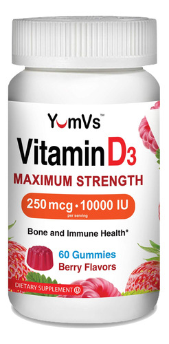 Yumvs - Vitamina D3 10000 Iu Mxima Fuerza Para Adultos | Vit