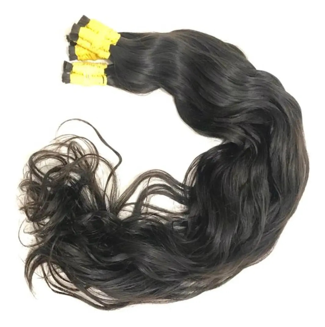 Cabelo Humano Para Mega Hair Virgem Ondulado 50/55cm, 50grs Castanho