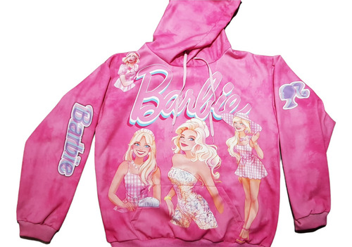 Sudadera Con Capucha De Barbie Pink Para Adulto Oversize