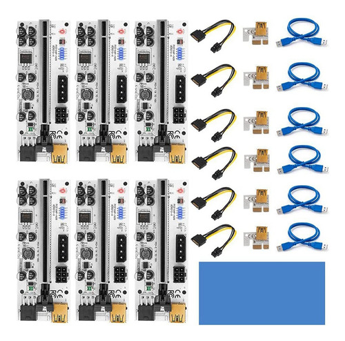 Paquete De 6 Unidades Ver010-x Pcie Riser, 1 A 16 Extensione