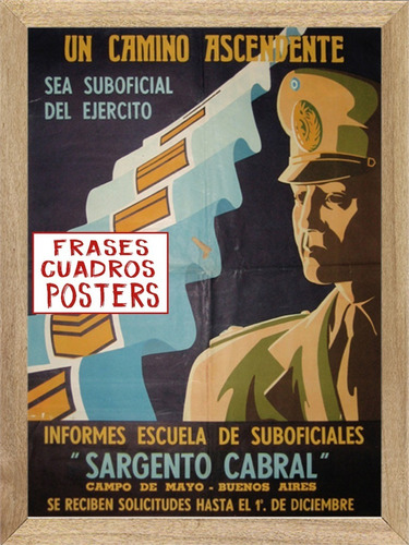 Frases Militares Cuadro Posters Carteles   M359