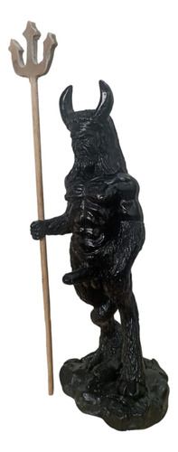Figura Diablo Negro Pata De Cabra 28 Cm Alto Esoterica 