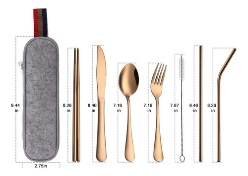 Utensilios De Viaje Juego De Cubiertos Portátil Para Acampar