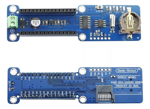 Shield Data Logger Para Arduino Nano Com Rtc Ds1307 Para Reg