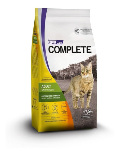 Vitalcan Complete Gato Castrado7,5kg Universal Pets