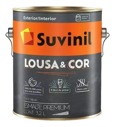 Tinta Lousa E Cor Parede Metais E Madeira Suvinil 3,2l Cor Preto-Absoluto