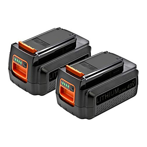 Expertpower 2 Pack 40v 2.0 Ah Batería De Iones De Litio Para