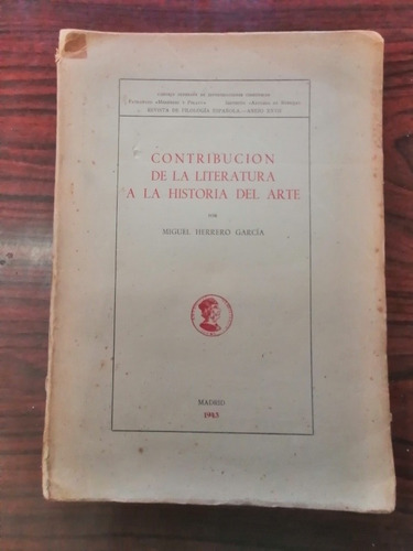 Contribución De La Literatura A La Historia Del Arte Herrero