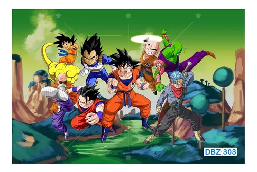 Papel De Parede 3D Dragon Ball Goku Vegeta Anime 3,5M Dbz15 - Você